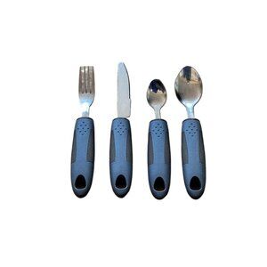 Stainless Adaptive Utensil Set Non-Weighted Easy Grip